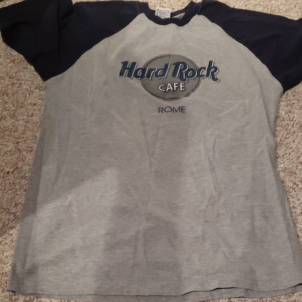 Hard Rock Cafe Tan and Black Tee